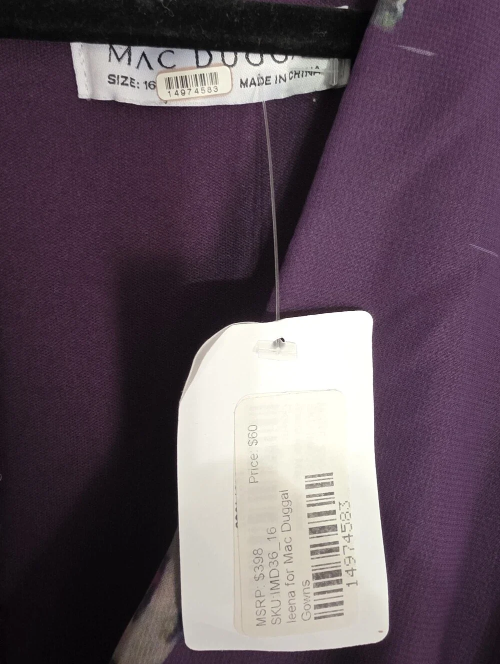 Purple Floral Maxi Dress with Knot Front - Picture 4 of 7